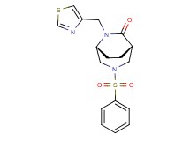 (1S*,5R*)-3-(phenylsulfonyl)-6-(1,3-thiazol-4-ylmethyl)-3,6-diazabicyclo[3.2.2]nonan-7-one