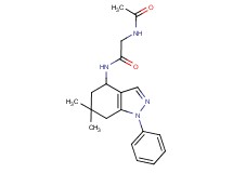 N~2~-acetyl-N~1~-(6,6-dimethyl-1-phenyl-4,5,6,7-tetrahydro-1H-indazol-4-yl)glycinamide