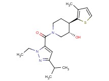 (3S*,4R*)-1-[(1-ethyl-3-isopropyl-1H-pyrazol-5-yl)carbonyl]-4-(3-methyl-2-thienyl)piperidin-3-ol