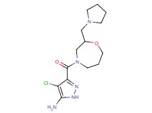 4-chloro-3-{[2-(pyrrolidin-1-ylmethyl)-1,4-oxazepan-4-yl]carbonyl}-1H-pyrazol-5-amine