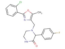 4-{[2-(2-chlorophenyl)-5-methyl-1,3-oxazol-4-yl]methyl}-3-(4-fluorophenyl)-2-piperazinone