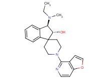 (2R*,3R*)-3-[ethyl(methyl)amino]-1'-furo[3,2-c]pyridin-4-yl-2,3-dihydrospiro[indene-1,4'-piperidin]-2-ol