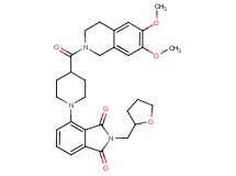 4-{4-[(6,7-dimethoxy-3,4-dihydro-2(1H)-isoquinolinyl)carbonyl]-1-piperidinyl}-2-(tetrahydro-2-furanylmethyl)-1H-isoindole-1,3(2H)-dione