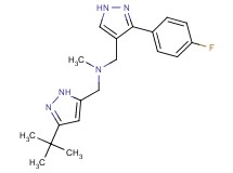 1-(3-tert-butyl-1H-pyrazol-5-yl)-N-{[3-(4-fluorophenyl)-1H-pyrazol-4-yl]methyl}-N-methylmethanamine