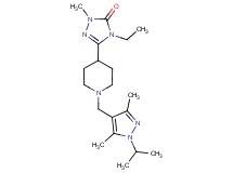 4-ethyl-5-{1-[(1-isopropyl-3,5-dimethyl-1H-pyrazol-4-yl)methyl]piperidin-4-yl}-2-methyl-2,4-dihydro-3H-1,2,4-triazol-3-one