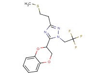 5-(2,3-dihydro-1,4-benzodioxin-2-yl)-3-[2-(methylthio)ethyl]-1-(2,2,2-trifluoroethyl)-1H-1,2,4-triazole