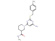 1-{6-amino-2-[(4-methylbenzyl)thio]pyrimidin-4-yl}-N-methylpiperidine-3-carboxamide