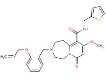 3-[2-(allyloxy)benzyl]-9-methoxy-7-oxo-N-(2-thienylmethyl)-1,2,3,4,5,7-hexahydropyrido[1,2-d][1,4]diazepine-10-carboxamide
