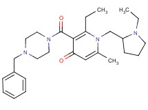 3-[(4-benzyl-1-piperazinyl)carbonyl]-2-ethyl-1-[(1-ethyl-2-pyrrolidinyl)methyl]-6-methyl-4(1H)-pyridinone