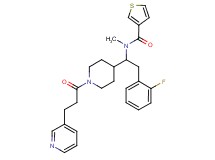 N-(2-(2-fluorophenyl)-1-{1-[3-(3-pyridinyl)propanoyl]-4-piperidinyl}ethyl)-N-methyl-3-thiophenecarboxamide