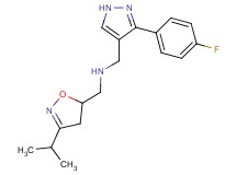 1-[3-(4-fluorophenyl)-1H-pyrazol-4-yl]-N-[(3-isopropyl-4,5-dihydroisoxazol-5-yl)methyl]methanamine