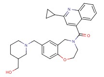 [1-({4-[(2-cyclopropyl-4-quinolinyl)carbonyl]-2,3,4,5-tetrahydro-1,4-benzoxazepin-7-yl}methyl)-3-piperidinyl]methanol