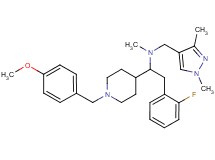 N-[(1,3-dimethyl-1H-pyrazol-4-yl)methyl]-2-(2-fluorophenyl)-1-[1-(4-methoxybenzyl)-4-piperidinyl]-N-methylethanamine