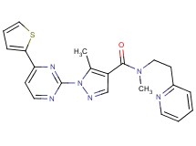 N,5-dimethyl-N-[2-(2-pyridinyl)ethyl]-1-[4-(2-thienyl)-2-pyrimidinyl]-1H-pyrazole-4-carboxamide