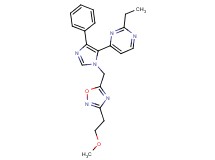 2-ethyl-4-(1-{[3-(2-methoxyethyl)-1,2,4-oxadiazol-5-yl]methyl}-4-phenyl-1H-imidazol-5-yl)pyrimidine