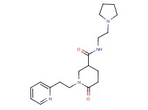 6-oxo-1-[2-(2-pyridinyl)ethyl]-N-[2-(1-pyrrolidinyl)ethyl]-3-piperidinecarboxamide
