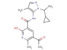 5-acetyl-N-[1-(1-cyclopropylethyl)-4-methyl-1H-pyrazol-5-yl]-2-hydroxy-6-methylnicotinamide