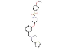 1-[3-({1-[(4-methoxyphenyl)sulfonyl]-4-piperidinyl}oxy)phenyl]-N-methyl-N-(2-thienylmethyl)methanamine