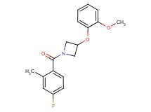 1-(4-fluoro-2-methylbenzoyl)-3-(2-methoxyphenoxy)azetidine