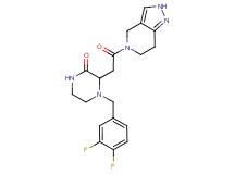 4-(3,4-difluorobenzyl)-3-[2-oxo-2-(2,4,6,7-tetrahydro-5H-pyrazolo[4,3-c]pyridin-5-yl)ethyl]-2-piperazinone