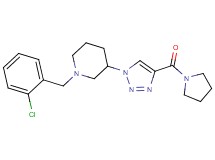 1-(2-chlorobenzyl)-3-[4-(1-pyrrolidinylcarbonyl)-1H-1,2,3-triazol-1-yl]piperidine