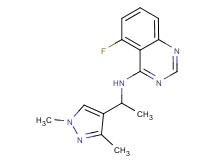 N-[1-(1,3-dimethyl-1H-pyrazol-4-yl)ethyl]-5-fluoroquinazolin-4-amine