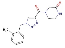 4-{[1-(2-methylbenzyl)-1H-1,2,3-triazol-4-yl]carbonyl}-2-piperazinone