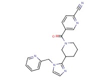 5-({3-[1-(pyridin-2-ylmethyl)-1H-imidazol-2-yl]piperidin-1-yl}carbonyl)pyridine-2-carbonitrile