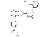 methyl 6-[2-({[3-(2-methoxyphenyl)propanoyl]amino}methyl)-2,3-dihydro-1-benzofuran-7-yl]nicotinate