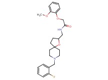 N-{[8-(2-fluorobenzyl)-1-oxa-8-azaspiro[4.5]dec-2-yl]methyl}-2-(2-methoxyphenoxy)acetamide