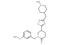1-(3-methoxybenzyl)-5-{3-[(1-methyl-4-piperidinyl)methyl]-1,2,4-oxadiazol-5-yl}-2-piperidinone
