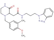 N-[3-(1H-1,2,3-benzotriazol-1-yl)propyl]-2-[1-(4-methoxy-3-methylbenzyl)-3-oxo-2-piperazinyl]acetamide
