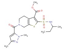 methyl 2-[(sec-butylamino)sulfonyl]-6-[(1,3-dimethyl-1H-pyrazol-5-yl)carbonyl]-4,5,6,7-tetrahydrothieno[2,3-c]pyridine-3-carboxylate