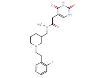2-(2,4-dioxo-1,2,3,4-tetrahydropyrimidin-5-yl)-N-({1-[2-(2-fluorophenyl)ethyl]piperidin-3-yl}methyl)-N-methylacetamide