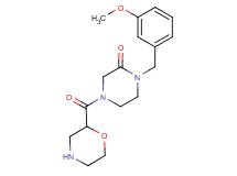 1-(3-methoxybenzyl)-4-(2-morpholinylcarbonyl)-2-piperazinone hydrochloride