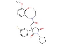 1-cyclopentyl-3-(3-fluorophenyl)-3-[2-(10-methoxy-3,4-dihydro-2H-1,5-benzoxazocin-5(6H)-yl)-2-oxoethyl]-2,5-pyrrolidinedione