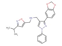 1-[3-(1,3-benzodioxol-5-yl)-1-phenyl-1H-pyrazol-4-yl]-N-[(3-isopropyl-5-isoxazolyl)methyl]methanamine