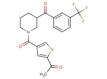 1-[4-({3-[3-(trifluoromethyl)benzoyl]-1-piperidinyl}carbonyl)-2-thienyl]ethanone