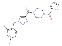 1-{[1-(2-chloro-4-fluorobenzyl)-1H-1,2,3-triazol-4-yl]carbonyl}-4-(2-thienylcarbonyl)piperazine