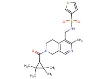 N-({3-methyl-7-[(2,2,3,3-tetramethylcyclopropyl)carbonyl]-5,6,7,8-tetrahydro-2,7-naphthyridin-4-yl}methyl)-3-thiophenesulfonamide