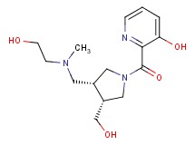 2-{[(3R*,4R*)-3-{[(2-hydroxyethyl)(methyl)amino]methyl}-4-(hydroxymethyl)pyrrolidin-1-yl]carbonyl}pyridin-3-ol