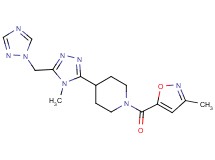 1-[(3-methylisoxazol-5-yl)carbonyl]-4-[4-methyl-5-(1H-1,2,4-triazol-1-ylmethyl)-4H-1,2,4-triazol-3-yl]piperidine