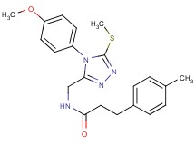 N-{[4-(4-methoxyphenyl)-5-(methylthio)-4H-1,2,4-triazol-3-yl]methyl}-3-(4-methylphenyl)propanamide
