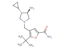4-{[rel-(3R,4S)-3-amino-4-cyclopropyl-1-pyrrolidinyl]methyl}-5-tert-butyl-2-furamide dihydrochloride