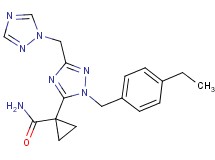1-[1-(4-ethylbenzyl)-3-(1H-1,2,4-triazol-1-ylmethyl)-1H-1,2,4-triazol-5-yl]cyclopropanecarboxamide