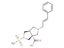 (3aR*,6aR*)-2-(methylsulfonyl)-5-[(2E)-3-phenylprop-2-en-1-yl]hexahydropyrrolo[3,4-c]pyrrole-3a(1H)-carboxylic acid
