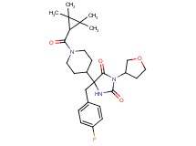 5-(4-fluorobenzyl)-3-(tetrahydro-3-furanyl)-5-{1-[(2,2,3,3-tetramethylcyclopropyl)carbonyl]-4-piperidinyl}-2,4-imidazolidinedione