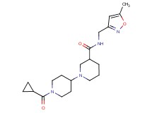 1'-(cyclopropylcarbonyl)-N-[(5-methylisoxazol-3-yl)methyl]-1,4'-bipiperidine-3-carboxamide