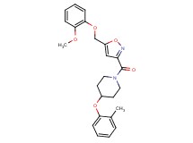1-({5-[(2-methoxyphenoxy)methyl]-3-isoxazolyl}carbonyl)-4-(2-methylphenoxy)piperidine