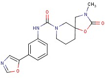 3-methyl-N-[3-(1,3-oxazol-5-yl)phenyl]-2-oxo-1-oxa-3,7-diazaspiro[4.5]decane-7-carboxamide